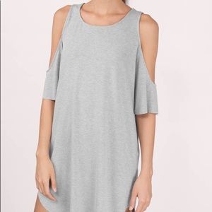 Gray Cold Shoulder Dress Size Small From Tobi